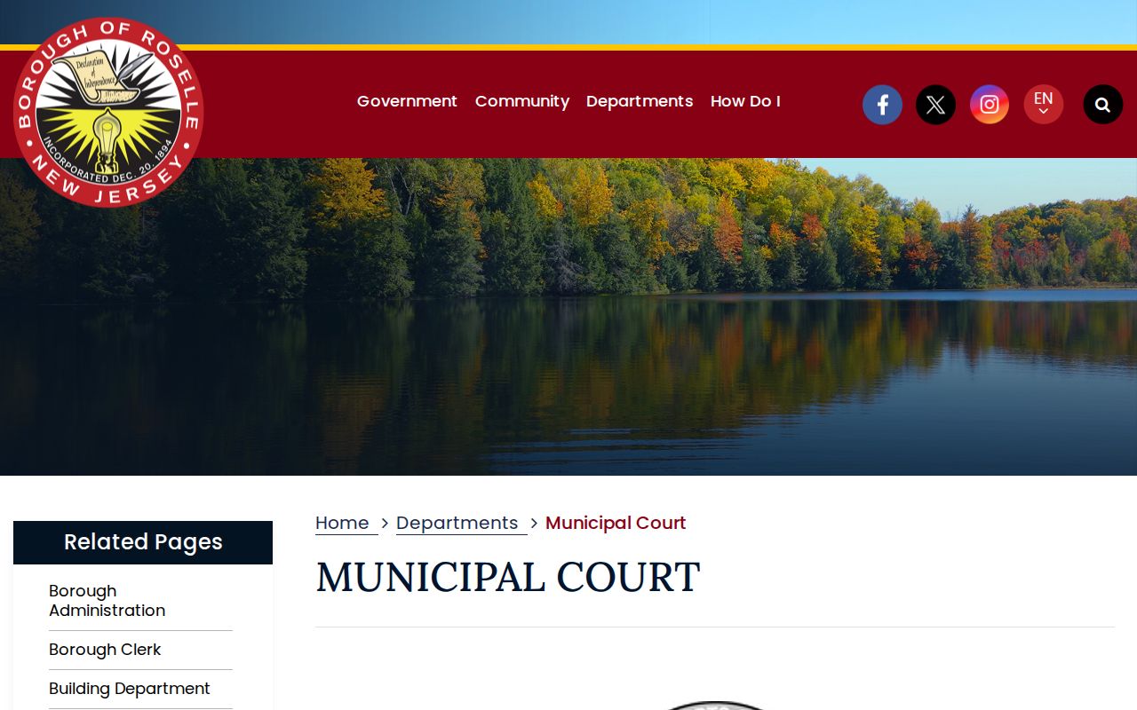 Roselle city directory verification through the Roselle Municipal Court route