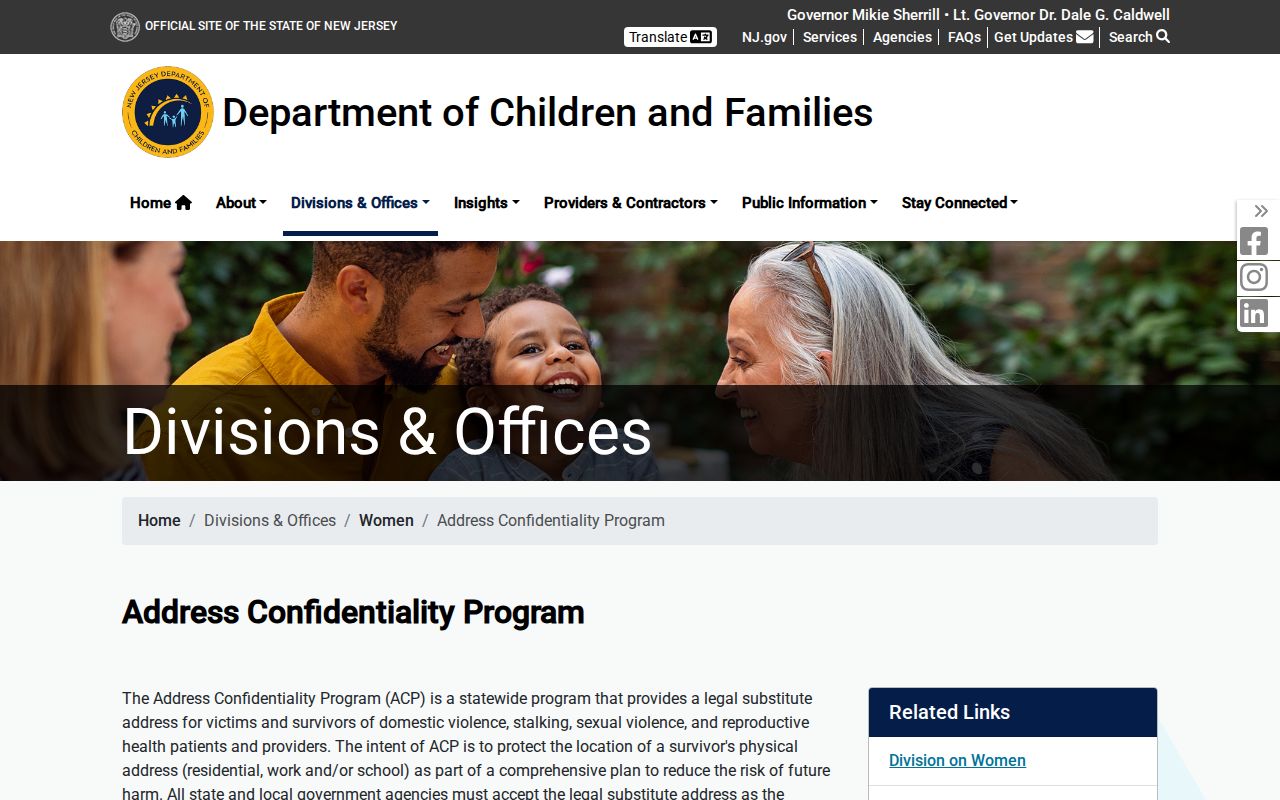Roselle residents directory Address Confidentiality Program information