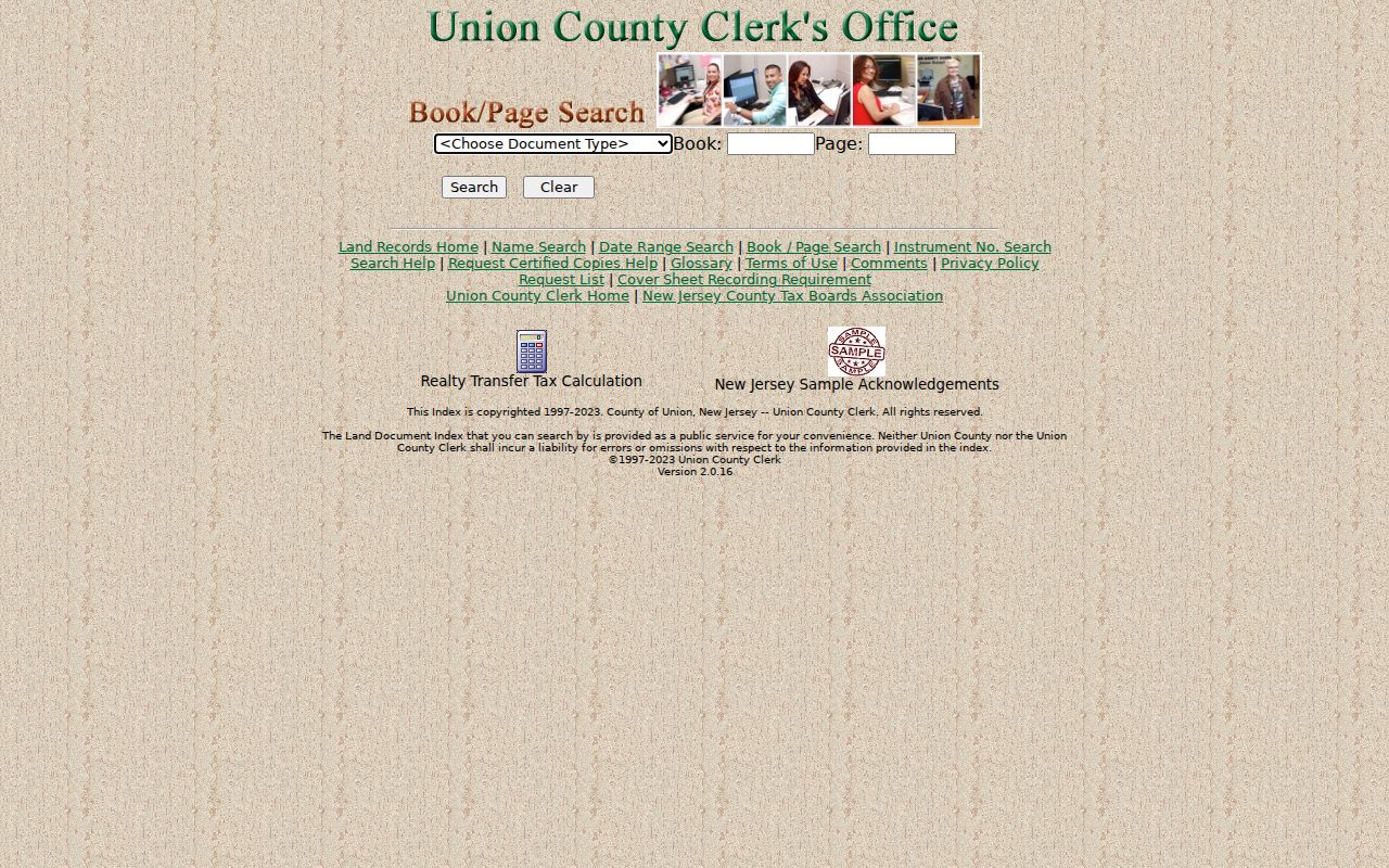Roselle previous residents Union County Book Page deed search