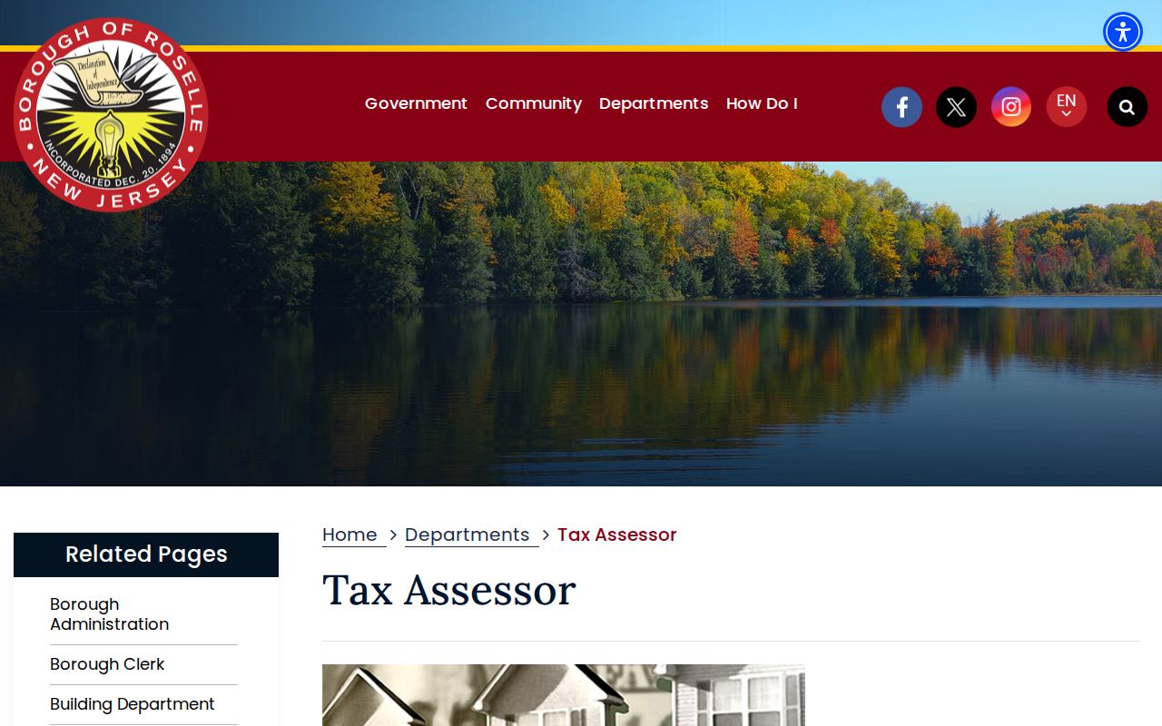 Roselle street directory Borough Tax Assessor information