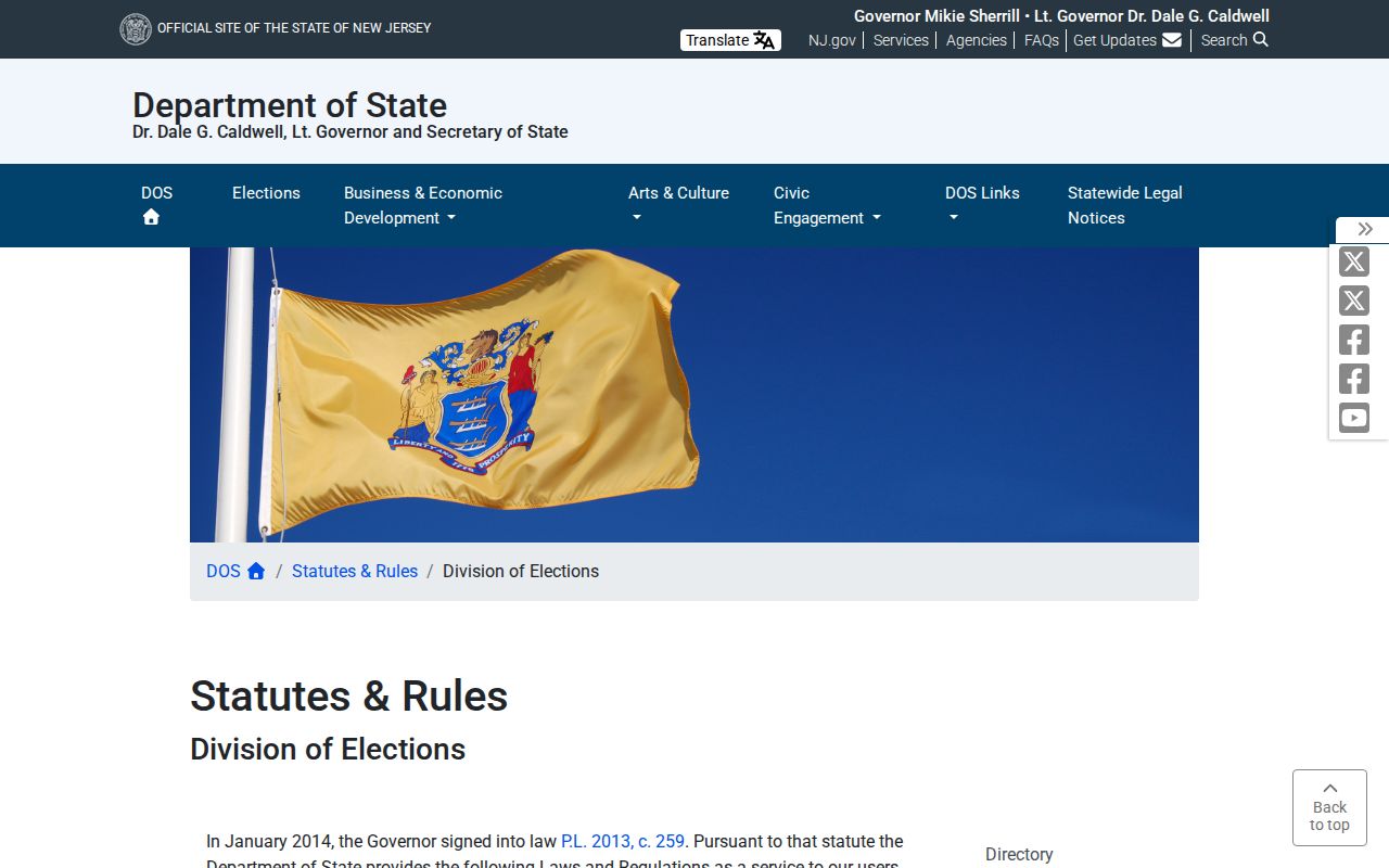 Roselle ZIP code directory New Jersey voter system privacy statute